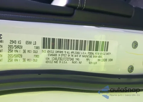 2015 Jeep Grand Cherokee Limited из США, поврежденный, VIN 1C4RJFBG1FC727348